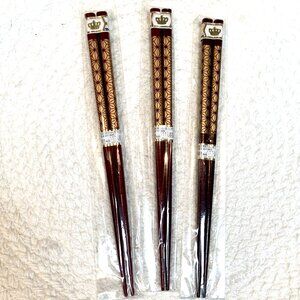 Vtg Japanese Wajima Chopsticks 3 Sets